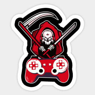 Gaming Skull Mascot Controller Sticker